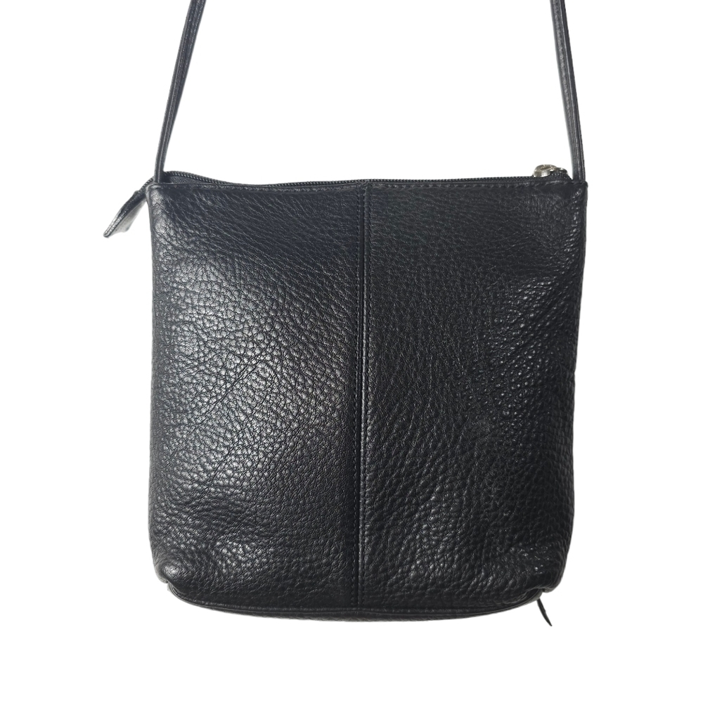Stone Mountain Black Pebbled Leather Crossbody - Picture 4 of 11